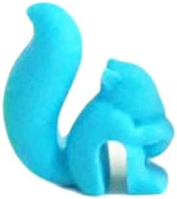 Gatuida 5PCS Silicone Tea Bag Holder Cute Squirrel Shape Glass Charm Tea Holder for Bar Cup Mug Drink Markers (Blue)