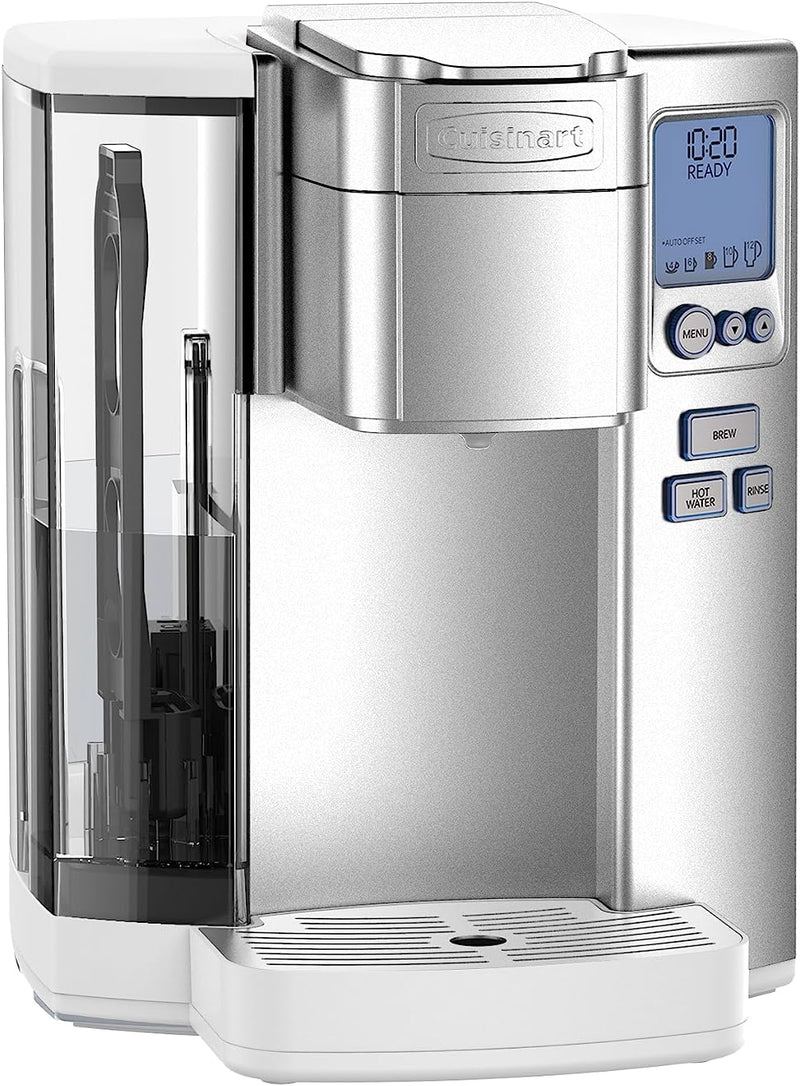 Cuisinart Coffee Maker, Single Serve 72-Ounce Reservoir Coffee Machine, Programmable Brewing & Hot Water Dispenser, Stainless Steel, SS-10P1,Silver