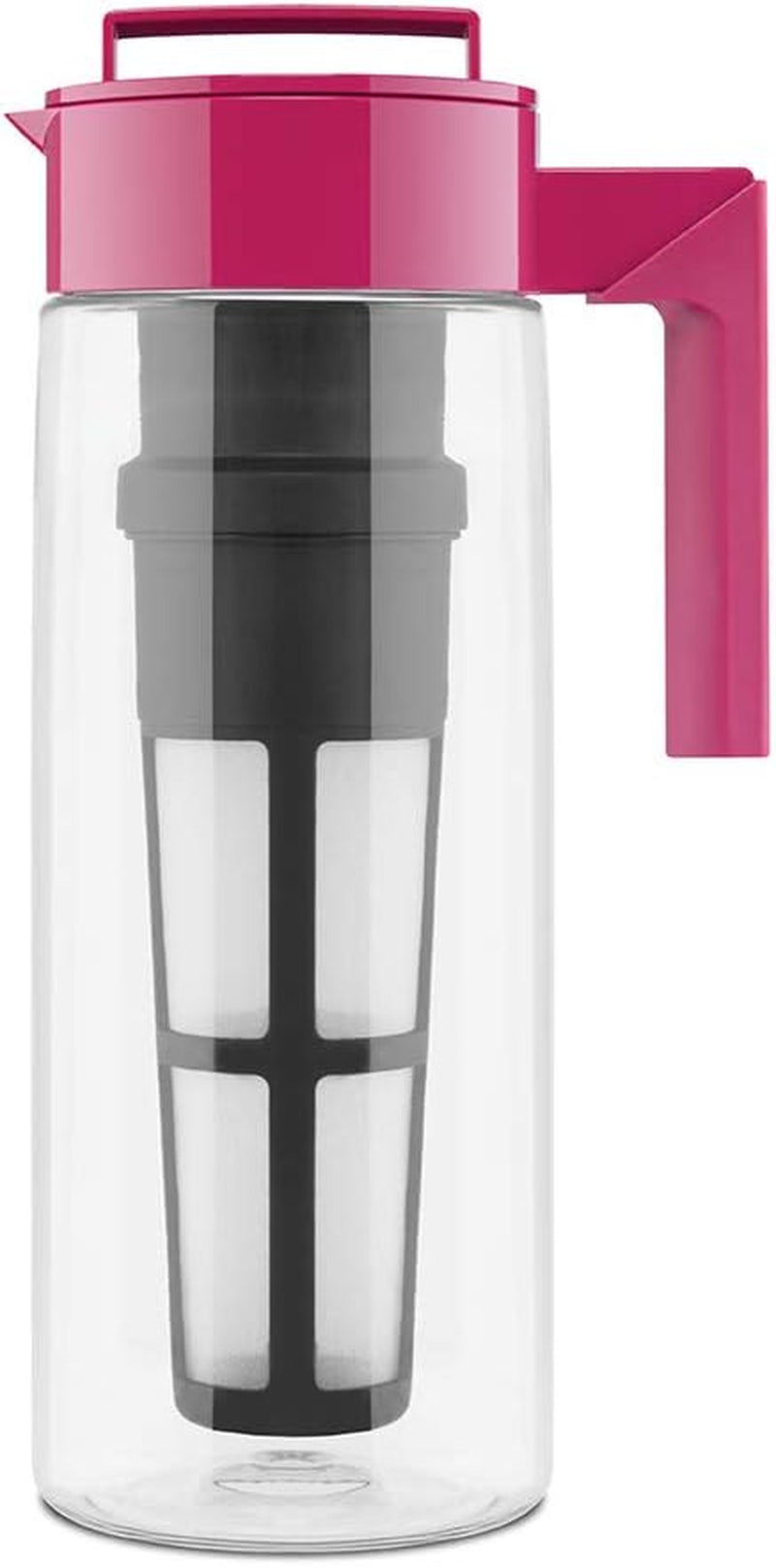 Takeya Iced Tea Maker with Patented Flash Chill Technology Made in USA, 2 Quart, Raspberry & Fruit Infuser