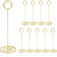 Table Number Holders 10Pcs - 8.75 Inch Place Card Holder Tall Table Number Stands for Wedding Party Graduation Reception Restaurant Home Centerpiece Decorations Office Memo (Gold)
