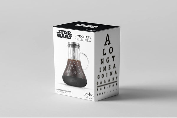 JoyJolt Star Wars Cold Brew Coffee Maker. 48oz/1.5L Cold Coffee Brewer and Infuser Filter. Glass Iced Coffee Maker Ice Tea Maker Cold Brew Pitcher. Star Wars Gift and Star Wars Kitchen Accessories