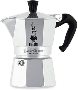 Bialetti - Moka Express: Iconic Stovetop Espresso Maker, Makes Real Italian Coffee, Moka Pot 1 Cup (2 Oz - 60 Ml), Aluminium, Silver