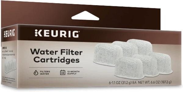 Keurig Water Filter Refill Cartridges, Replacement Water Filter Cartridges, Compatible with 2.0 K-Cup Pod Coffee Makers, 6 Count (Packaging May Vary)