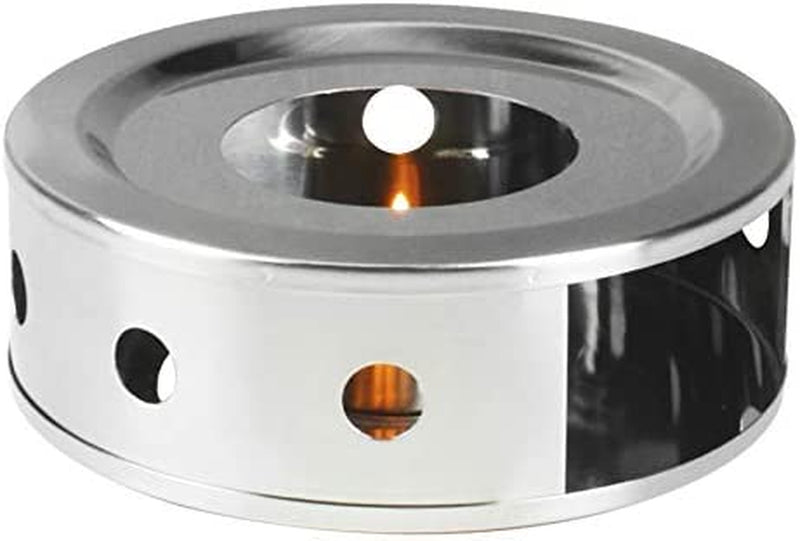 NewlineNY Stainless Steel Coffee Tea Warmers, Dual 6 Inches Circular Herb Tea Light Food Warmer Set (Candle not Included)