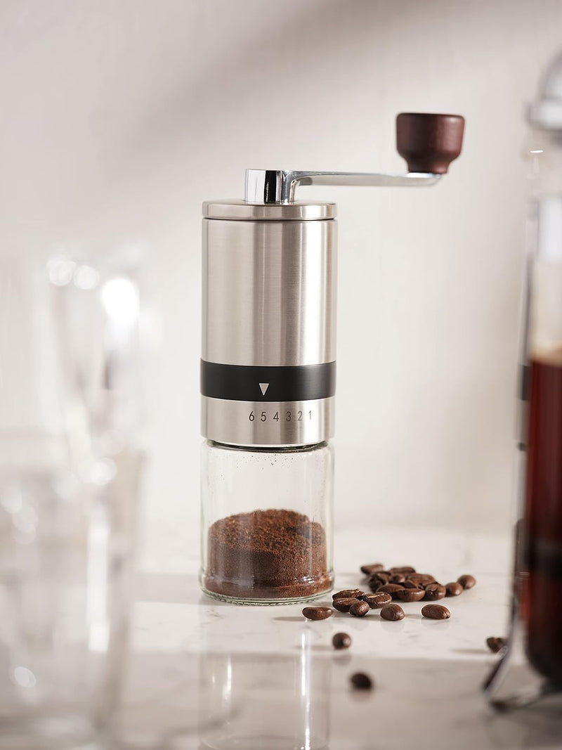 Laguna Pacific Manual Coffee Bean Grinder | 6 Coarseness Settings | Espresso Grinder, Cold Brew, French Press, Drip, | Burr Coffee Hand Grinder Coffee Mill | Home, Portable, Camping, Travel