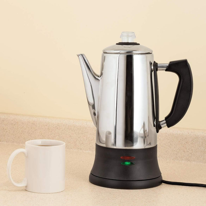 12 Cup Stainless Steel Coffee Percolator by Home Marketplace