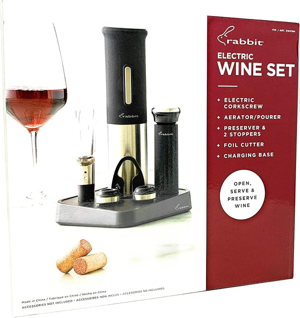 Rabbit Electric Wine Opener Set