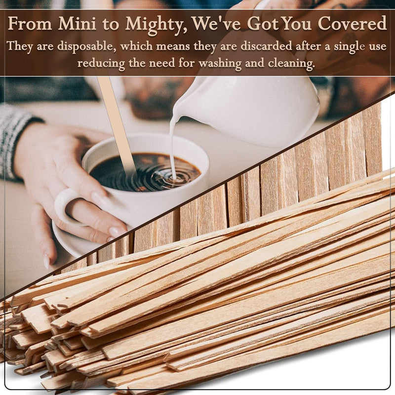 5.5" Wooden Coffee Stirrers- Box of 1,000ct