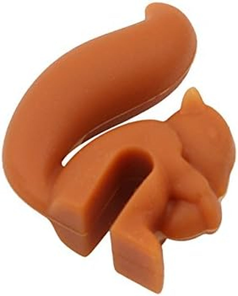 Rurah 5pcs Cute Squirrel Tea Bag Holder Silicone Drink Markers Bar Tools Mini Tea Bag Holder Hanging Cup Clip