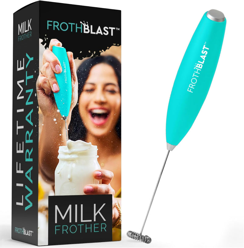 FrothBlast Milk Frother Handheld for Coffee (Foam Maker) Electric Whisk Drink Mixer for Lattes, Cappuccino, Frappe, Matcha, Hot Chocolate