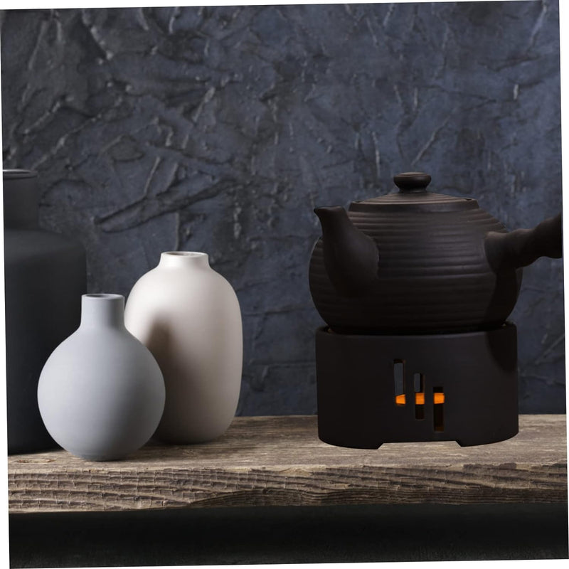 NOLITOY Tea Warmer Teapot Candle Stand Furnace Home Decoration Teapot Warmer Aromatherapy Burner Coffee Warmers Tea Stove Japanese Tea Pots Candle Holder Ceramics Stainless Steel