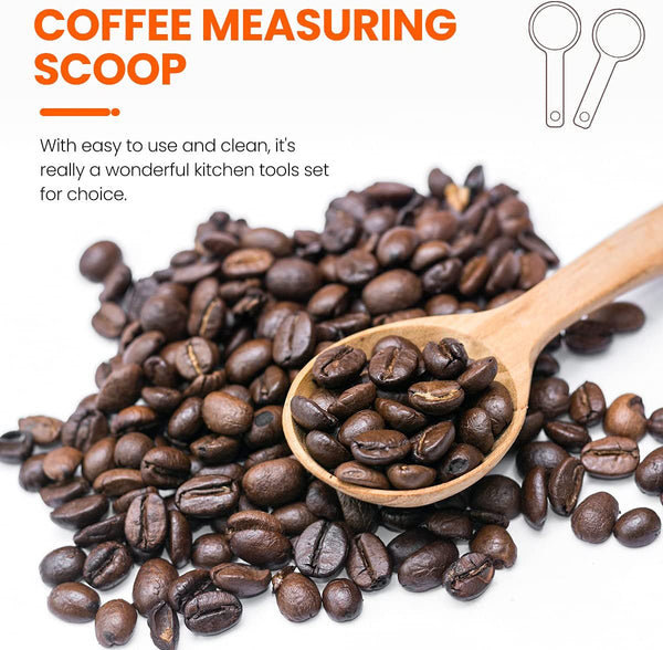 Wooden Coffee Spoon in Beech, Houdian Coffee Scoop Measuring for Coffee Beans, Whole Beans Ground Beans or Tea, Home Kitchen Accessories, Coffee Scoop - 1 Pack, 15ml