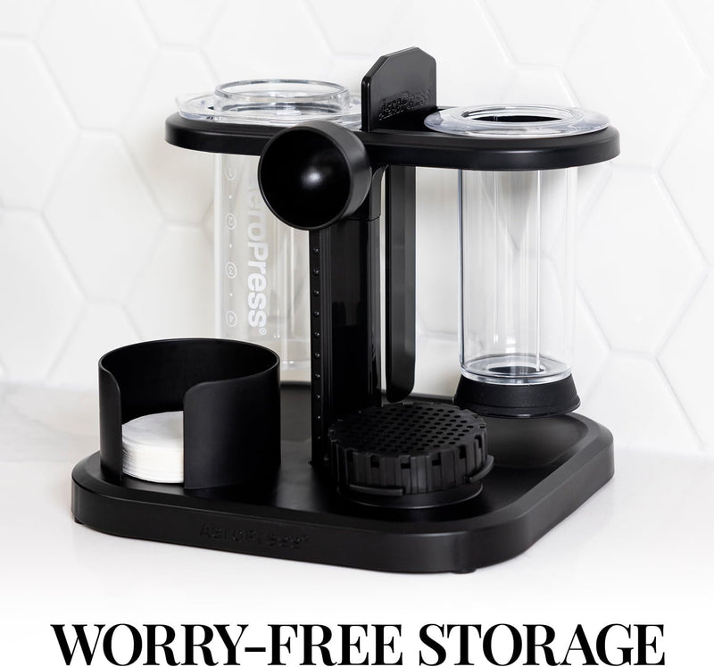 Aeropress Clear Coffee Maker & Organizer Stand Bundle