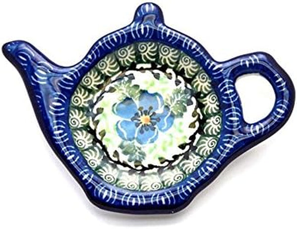 Polish Pottery Tea Bag Holder - Morning Glory