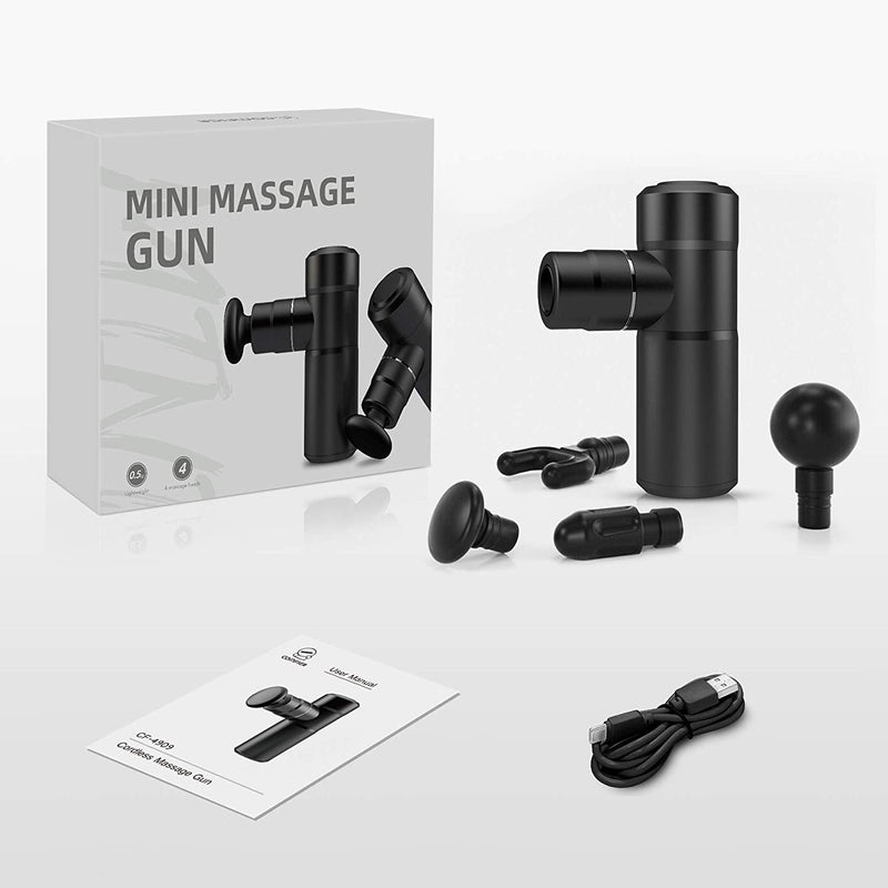 COMFIER Mini Portable Massage Gun,Valentine's Day Gifts Lightweight Percussion Muscle Gun for Athletes,Deep Tissue Massager Gun,Super Quiet Body Massage Gun for Neck,Back,Arm,Leg,Black,USB Charging