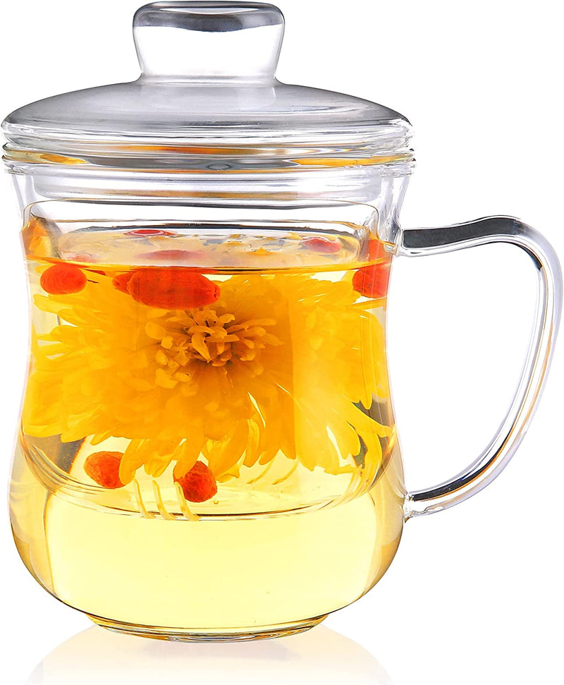 CNGLASS Glass Tea Warmer,Universal Heart Shaped Glass Teapot Wramer