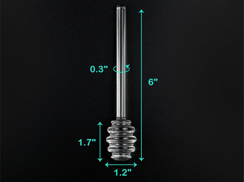 Glass Honey Dipper, 6 Inches Clear Drizzler for Honey Pot, Honey Spoon Mixing Stirrer for Honey Jar