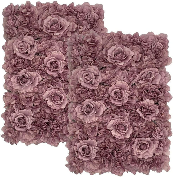 Flower Wall Panels - 2 Pack 24x16in Each Purple - Event  Photography Dcor
