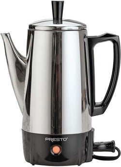 WalterDrake 12 Cup Presto 02811 Stainless Steel Coffee Maker, CHROME