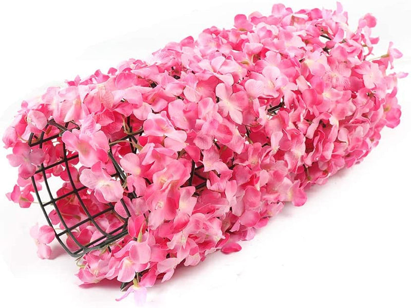 Artificial Flower Wall Panels - 10Pcs Pink for IndoorOutdoor Decor