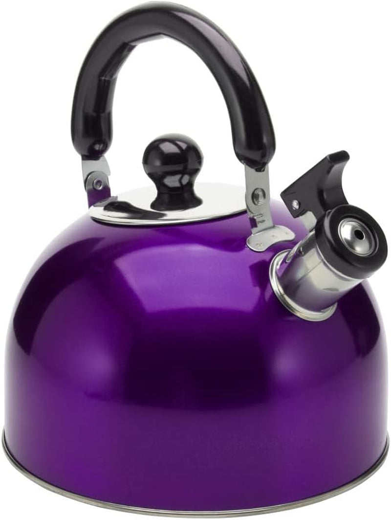 YBM Home Stainless Steel Stovetop Whistling Tea Kettle 3L with Handle, Induction Compatiable - Gold