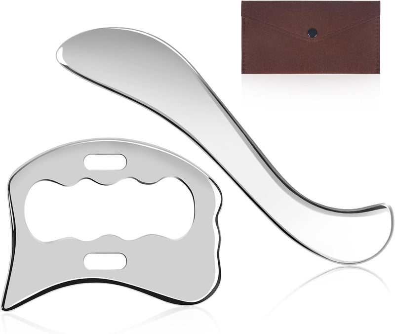 Rylpoint Guasha Massage Tool, Grade Stainless Steel Scraping Tool for Soft Tissue Scraping,Upgrade Massage Tool, Physical Therapy Stuff,Used for Back, Legs, Arms,Neck,Shoulder,Gua sha,Gua sha Tool