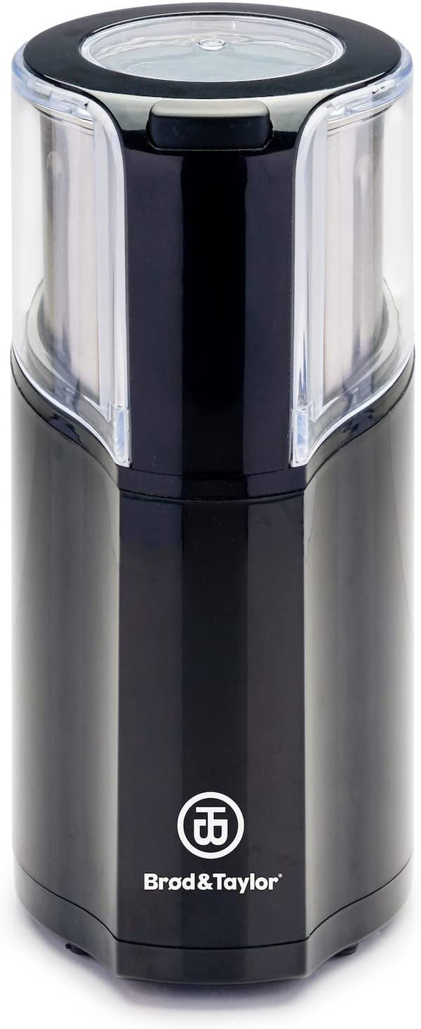 Brod & Taylor Coffee & Spice Grinder | Quiet Electric Stainless Steel, Removable 10oz Cup