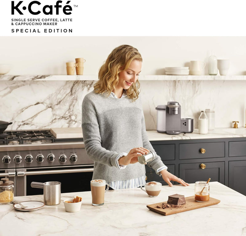 Keurig K-Cafe Special Edition Single Serve K-Cup Pod Coffee, Latte and Cappuccino Maker, Nickel