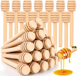 25Pcs Honey Dipper Sticks - Wooden Honey Dipper, 3 Inch Mini Honeycomb Stick, Honey Stirrer Stick for Honey Jar Dispense Drizzle Honey and Wedding Party Gift