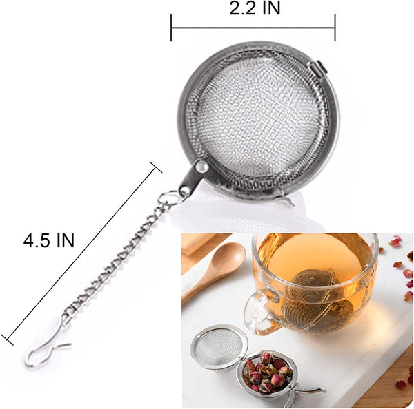 3PCS Tea Infuser, Upgraded Tea Strainer, Premium Tea Infusers for Loose Tea, Tea Steeper, Tea Ball for Tea Flavoring Herbal Spices Seasonings