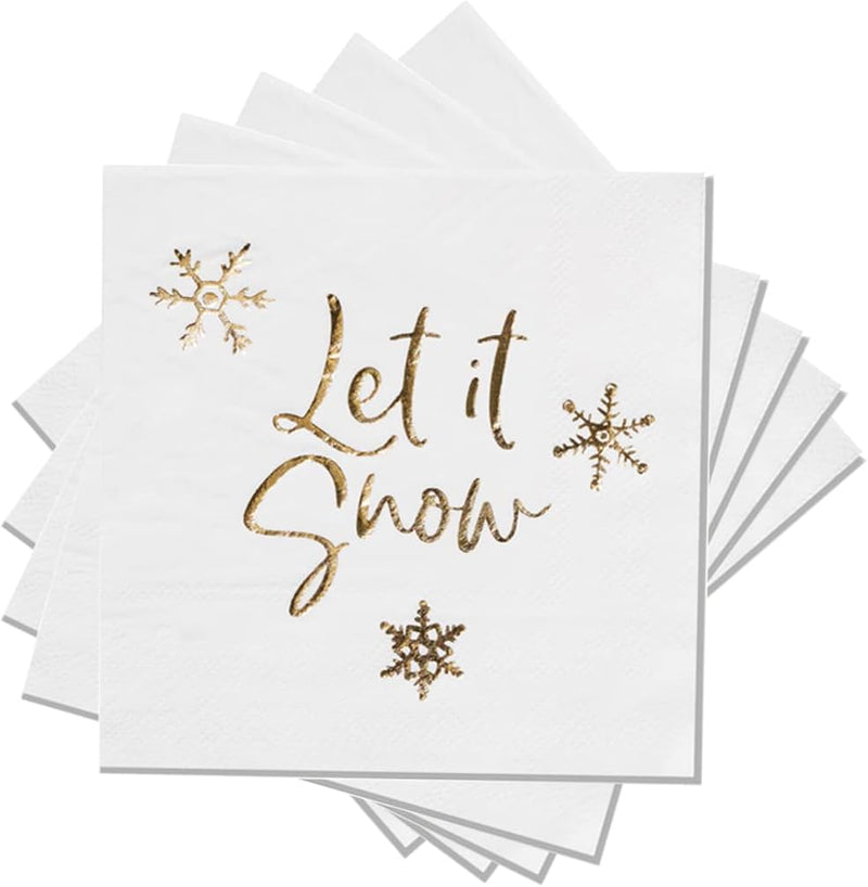 Coterie Holiday Cocktail Napkins (Set of 25) - Christmas Cocktail Napkins, Fun Cocktail Napkins, Funny Paper Napkins, Witty Holiday Napkins | 5" Paper Napkins