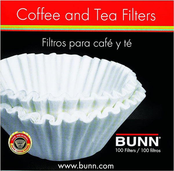 BUNN Coffee Filters, 10/12-Cup Size, 100 Filters/Pack,White