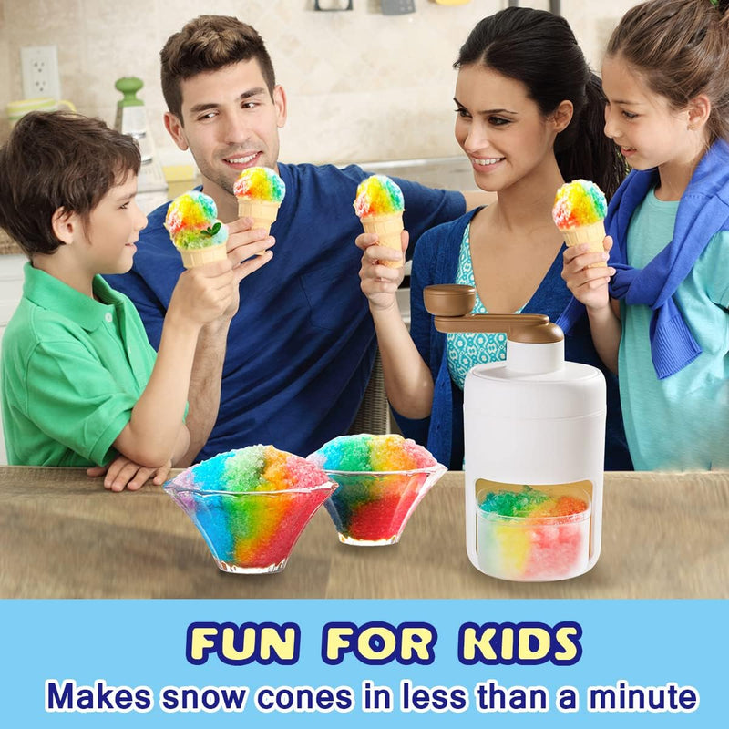 Choxila Shaved Ice Machine Snow Cone Machine - Portable Crusher with Free Cube Trays - BPA Free