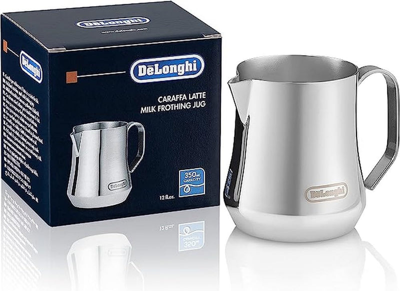 De'Longhi DLSC060 Milk Frothing Jug, 12 oz, Stainless Steel