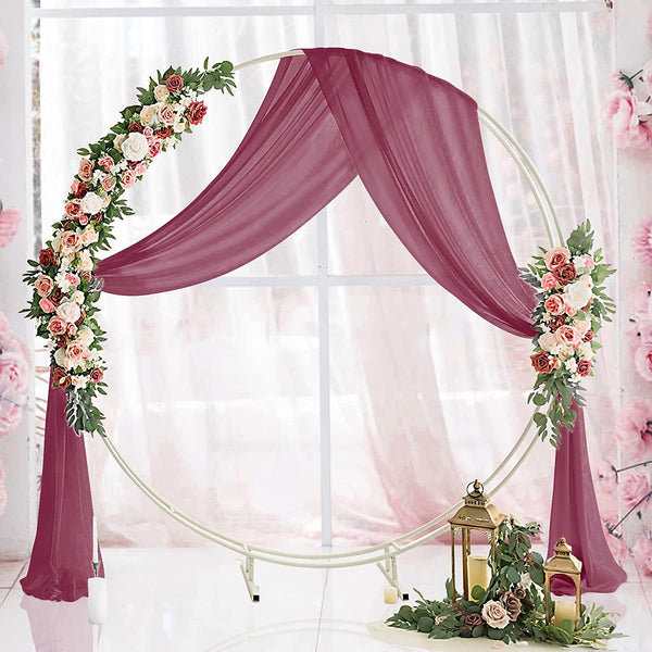 Burgundy Wedding Arch Draping Fabric Backdrop Curtain Panel