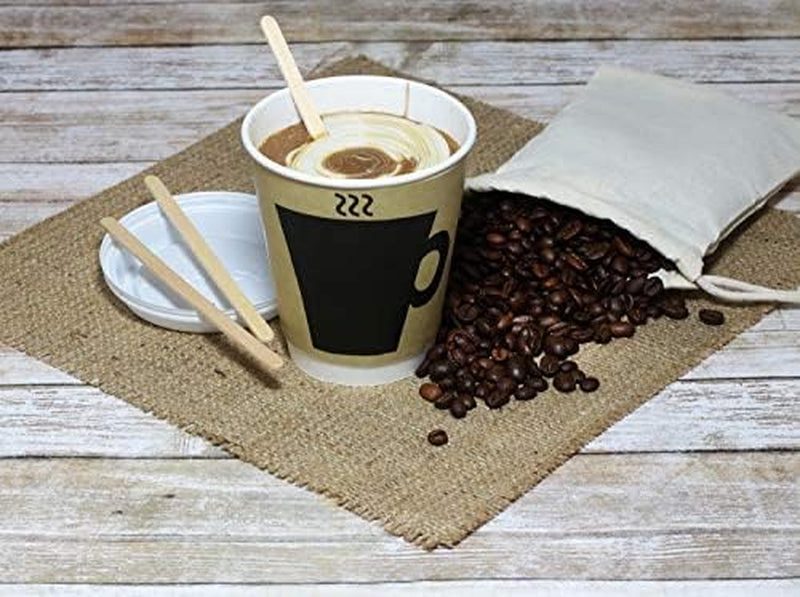 Disposable Wooden Coffee Stirrers - 5.5 Inch Stir Stick (1000, 5.5")