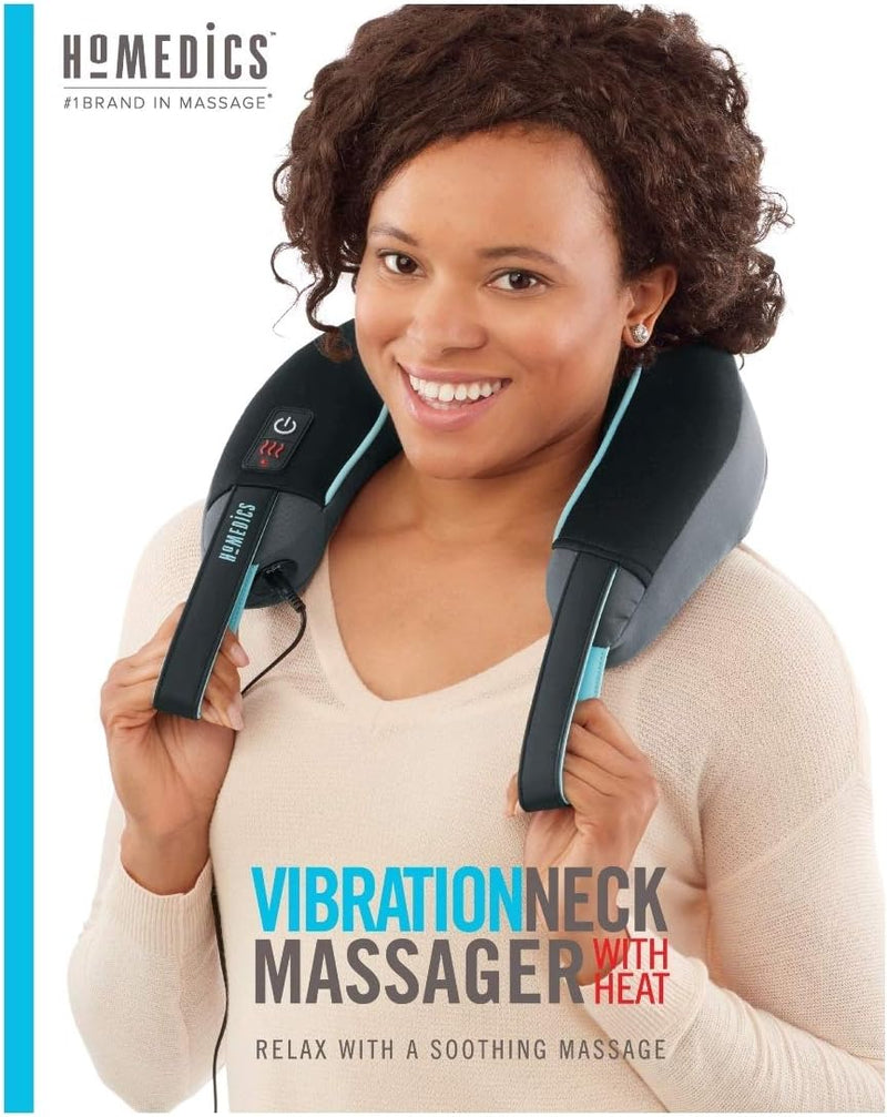 Homedics Neck Massager with Vibration and Comfort Foam with Heat