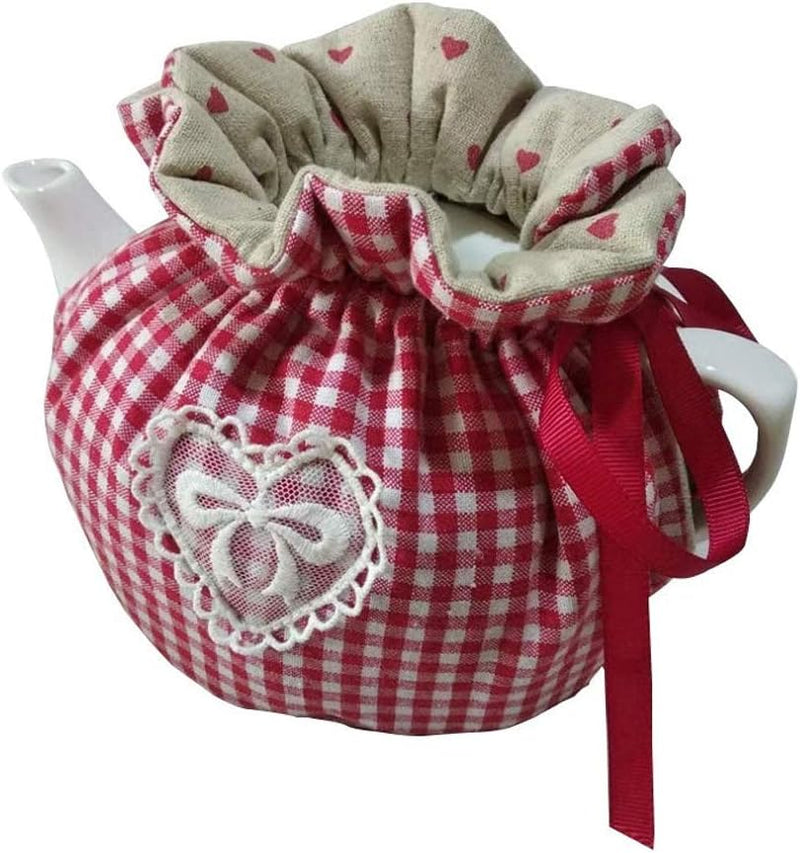 Tea Cosy - Pure Cotton Printed Tea Cosy, Kitchen Tea Pot Dust Cover, Breakfast Warmer, Insulation and Keep Warm, Color#6