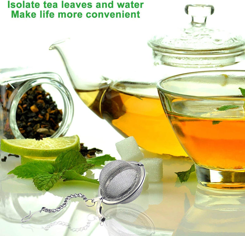 GOLF Tea Infuser,Extra Fine Mesh Tea Cup Filter Silicone Handle Stainless Steel Tea Strainer for Brew Loose Leaf Tea (12Pcs Tea Infuser)