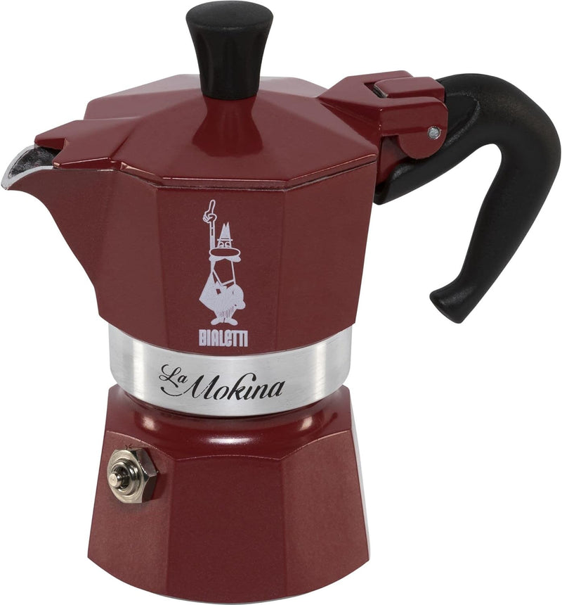 Bialetti - Moka Express Italia Collection: Iconic Stovetop Espresso Maker, Makes Real Italian Coffee, Moka Pot 6 Cups (9 Oz - 270 Ml), Aluminium, Colored in Red Green Silver