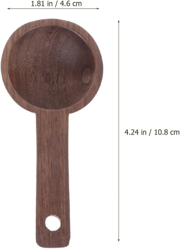 Kichvoe 2Pcs coffee bean spoon wooden scoop scoops for canisters wooden tea scoops ground coffee scoops tablespoon woden coffee scoop coffee ground coffee wood spoon milk concentrate