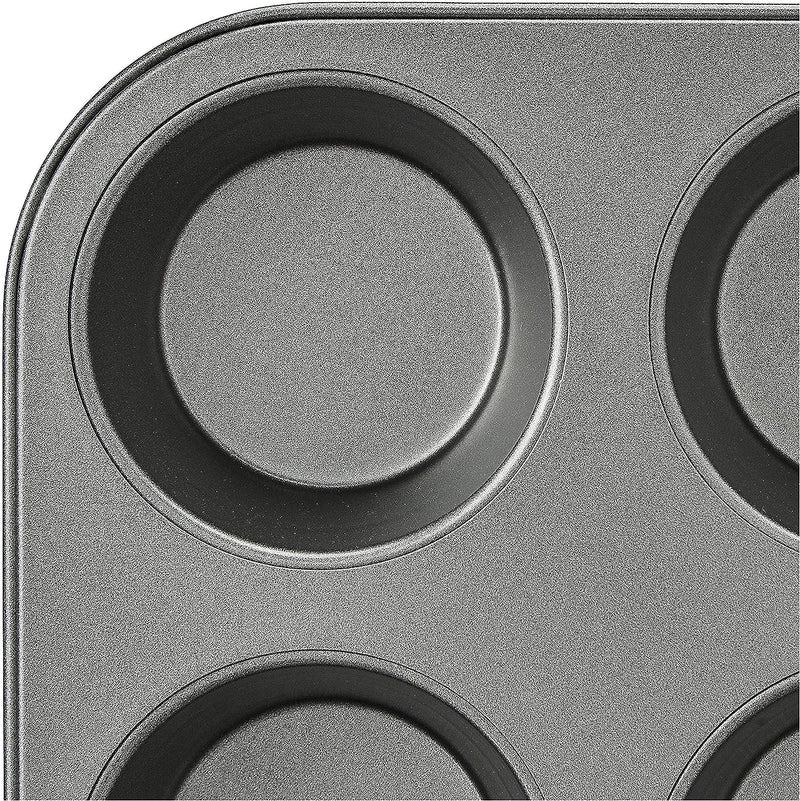 Nonstick Muffin Pan - Set of 2 12 Cups Gray 139x1055x122