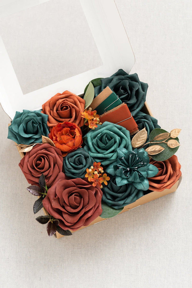 Designer Teal Flower Boxes