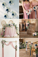 Pre-Arranged Wedding Flower Package in Dusty Rose & Navy