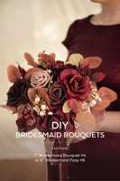 DIY Wedding Flower Packages in Burgundy & Dusty Rose | Clearance