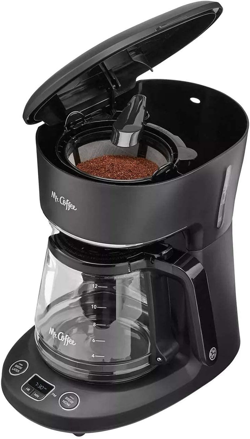 Mr. Coffee Brew Now or Later Coffee Maker, 12- Cup, Black