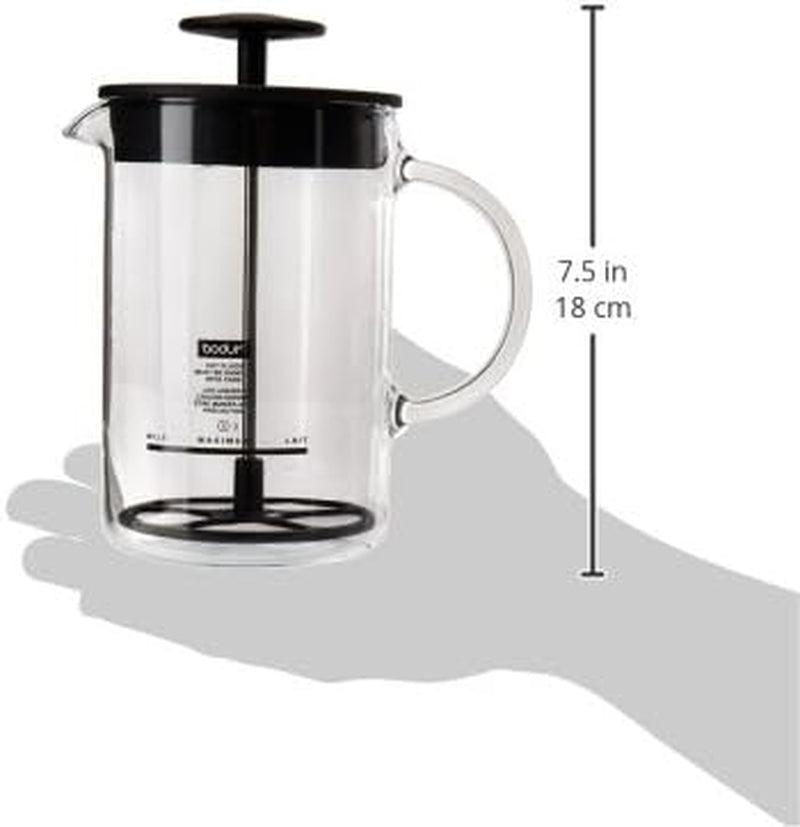 Bodum 1446-01US4 Latteo Manual Milk Frother, 8 Ounce, Black