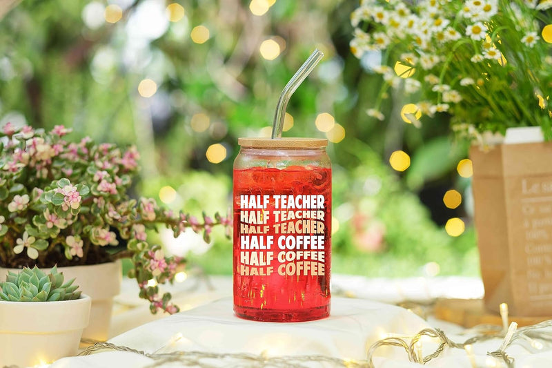 Christmas Gifts For Teacher - Teacher Gifts For Women - Teacher Appreciation Gifts, Thank You Teacher Gifts, Teacher Retirement Gifts - End Of Year Teacher Gifts From Student - 16 Oz Coffee Glass