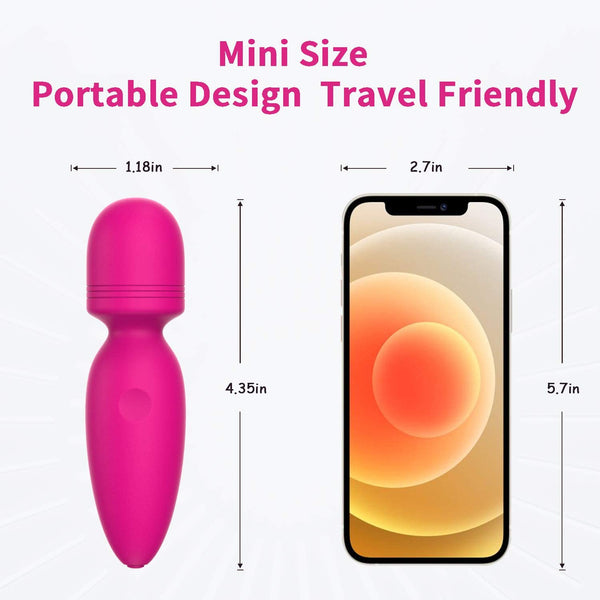 Mini Massager,Small Cordless Handheld Massager with 10 Quiet Vibration Modes, Personal Handheld Rechargeable Massager for Neck Shoulder Back Body [4.35 * 1.18 inches]