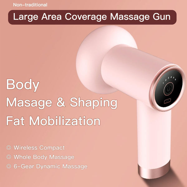 Large Coverage Muscle Massager Gun, Deep Rolling Mini Massage Gun Deep Tissue, Back Massager Handheld for Back Neck Waist Shoulder Arms Legs Muscle Massage, for Pain Relief and Relaxation(Pink Pro)